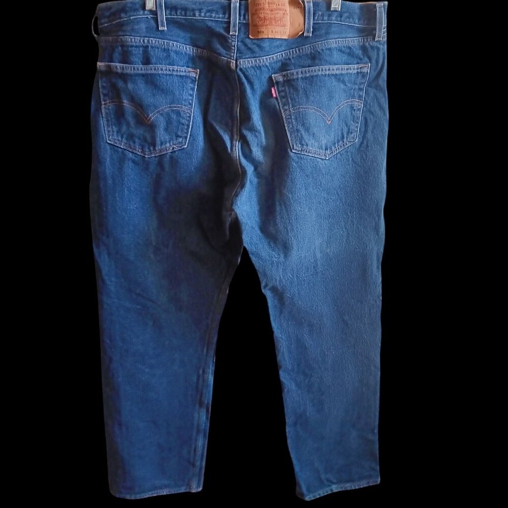 44x34 Tag Vintage Mens Levi's 501 Jeans 42x32 90's Buttonfly Perfect Fade Denim